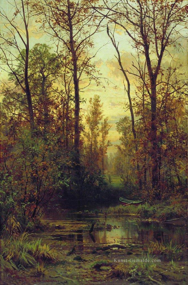 Wald Herbst klassische Landschaft Ivan Ivanovich Bäume Ölgemälde